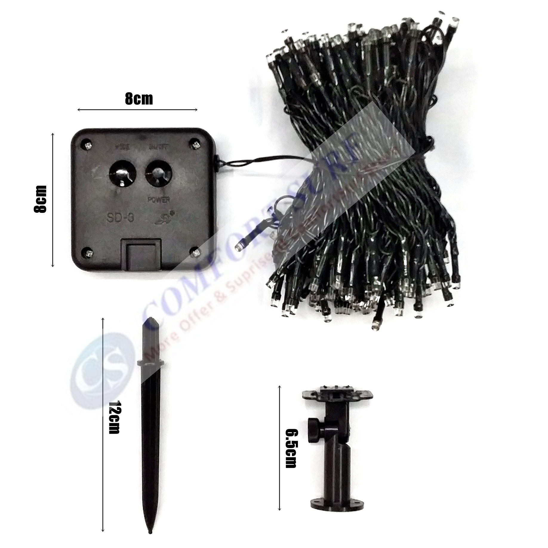 MaxSolar SL012 Solar Powered LED String Light Long 22 Meter 200x LEDs Hari Raya / Christmas Festival String Light Wedding Party Xmas Garden Fairy Lights