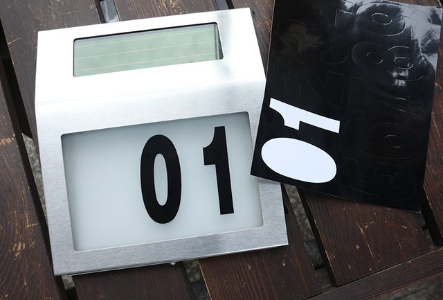 MaxSolar Solar Powered Back LIT Lighted Sign House Number Plaque Nombor Rumah