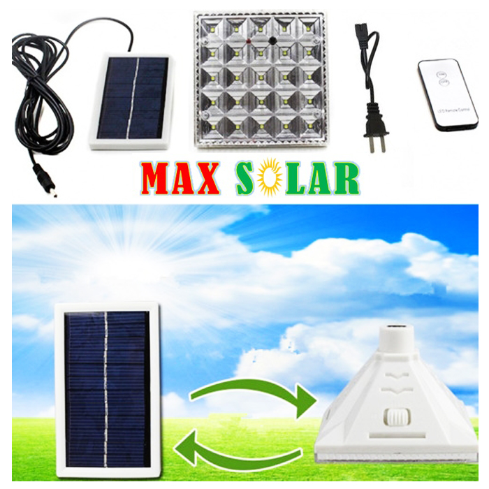 MaxSolar Portable Solar Powered Outdoor Camping Garden Yard Lamp Emergency Night Light 25 LEDs