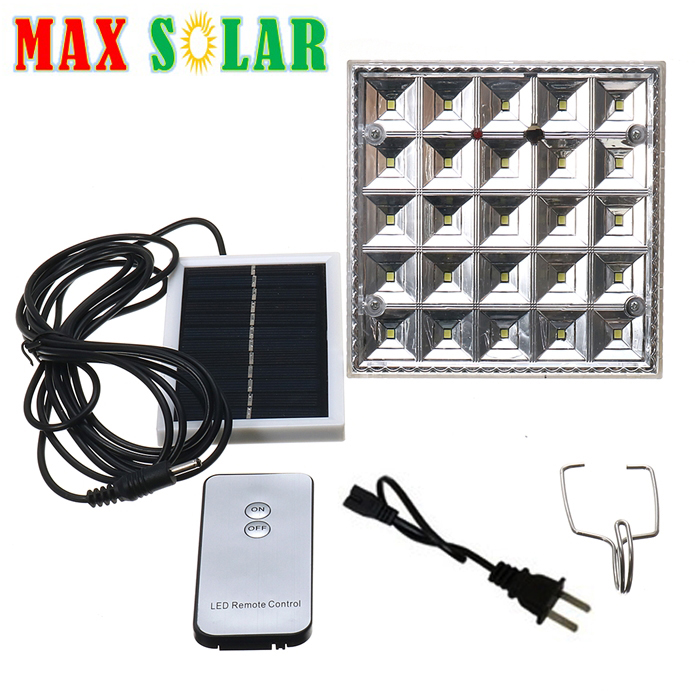 MaxSolar Portable Solar Powered Outdoor Camping Garden Yard Lamp Emergency Night Light 25 LEDs