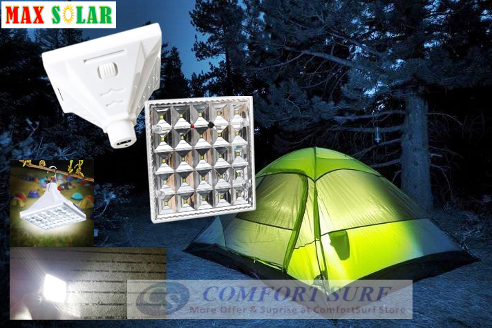MaxSolar Portable Solar Powered Outdoor Camping Garden Yard Lamp Emergency Night Light 25 LEDs