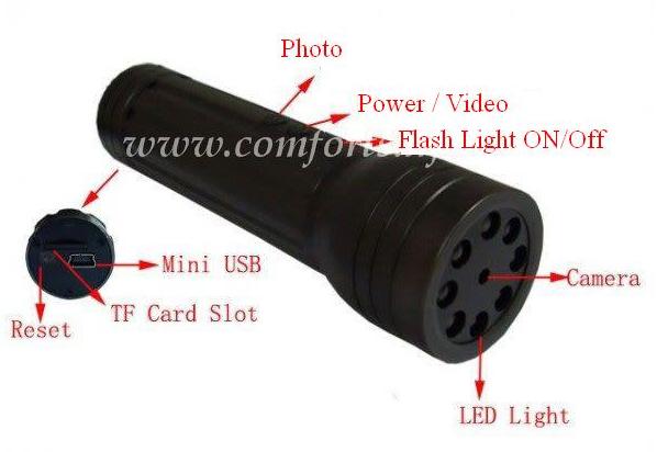 Spy Torch / Flash Light Video Camera SDV_021_Light (ET-D016)
