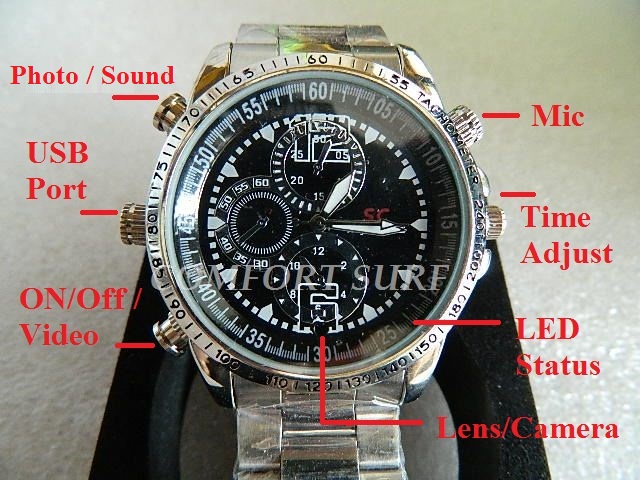 Spy Watch 8GB High Definition SPY Video Hidden Camera Watch