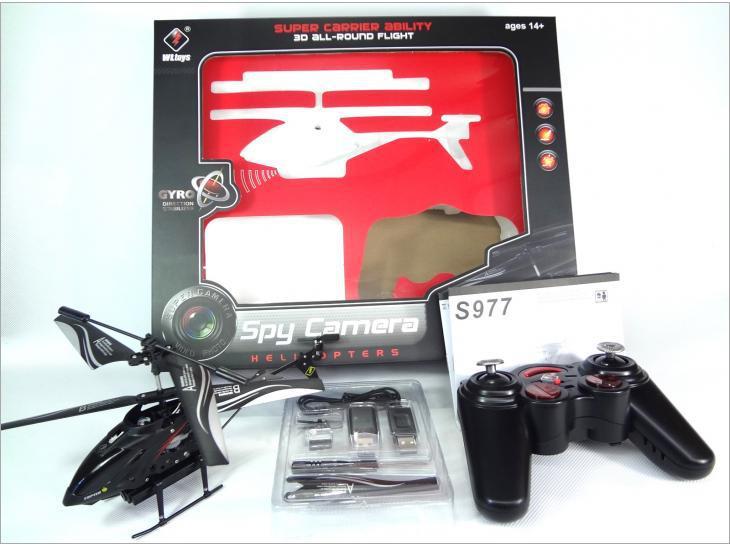 WL S977 RC Helicopter with Spy Camera + LED Light, With Gyro function 6 Direction, Fixed hover, Remote Control. WL S977 RC Helicopter with Spy Camera + LED Light, With Gyro function 6 Direction, Fixed hover, Remote Control.
