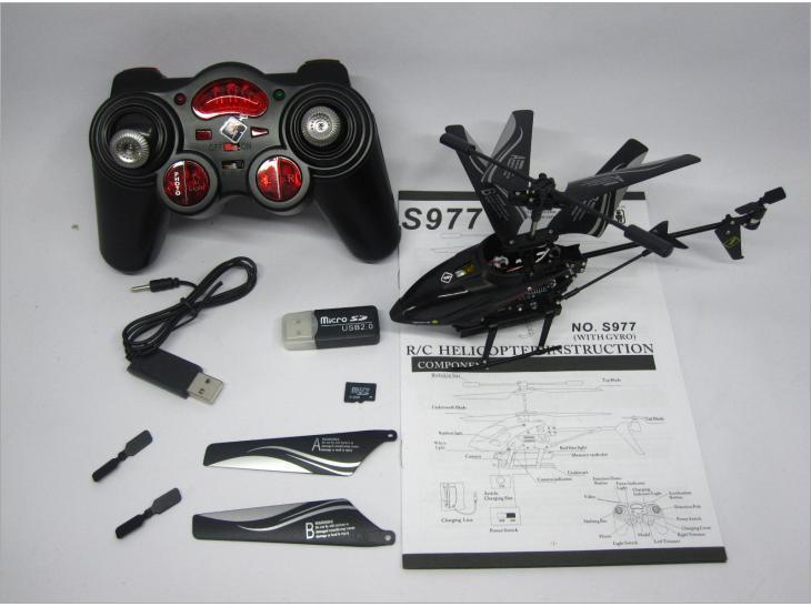 WL S977 RC Helicopter with Spy Camera + LED Light, With Gyro function 6 Direction, Fixed hover, Remote Control. WL S977 RC Helicopter with Spy Camera + LED Light, With Gyro function 6 Direction, Fixed hover, Remote Control.