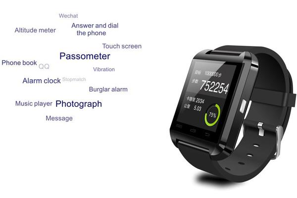 Latest Uwatch U8 Bluetooth 1.48 inch Touch screen Smart watch For ANDROID iphone