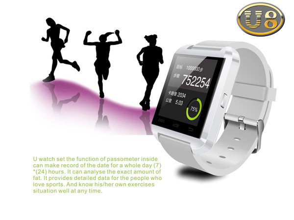 Latest Uwatch U8 Bluetooth 1.48 inch Touch screen Smart watch For ANDROID iphone