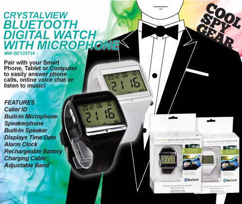 Bluetooth Digital Watch With Built-in Mic