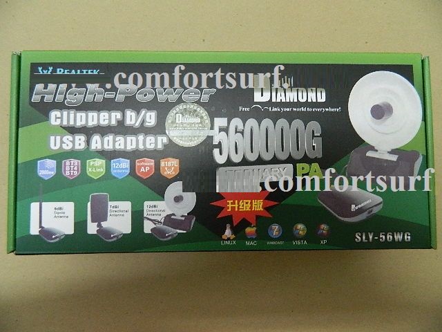 Diamond 560000G 12dBi High-Power Clipper 2000mW 802.11b/g USB Wifi Adapter