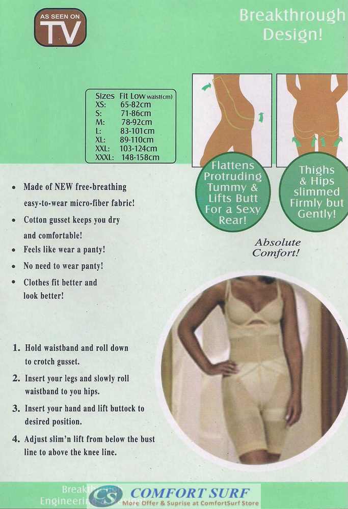 California Beauty Slim N Lift Body Shaper Undergarment