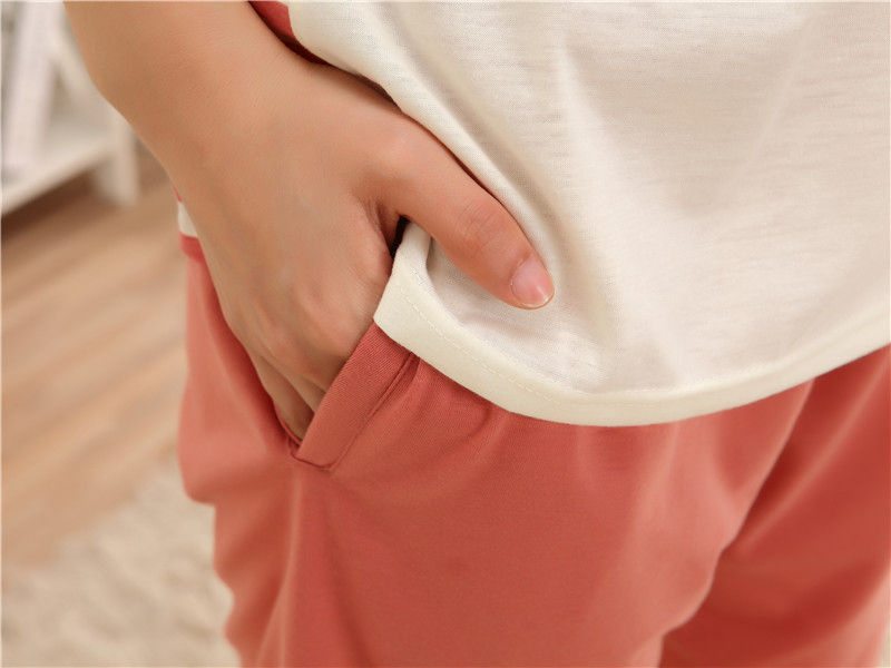 Men Women Lovers Night Dress Sleepwear Couple Pajamas Cotton Short Sleeved