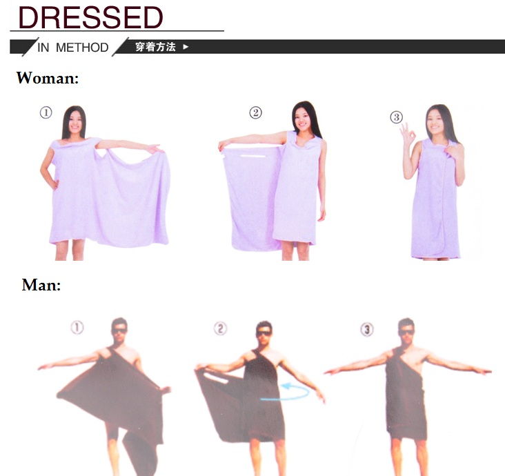 Magic Wearable Micro Fiber Hanger Bath Towel