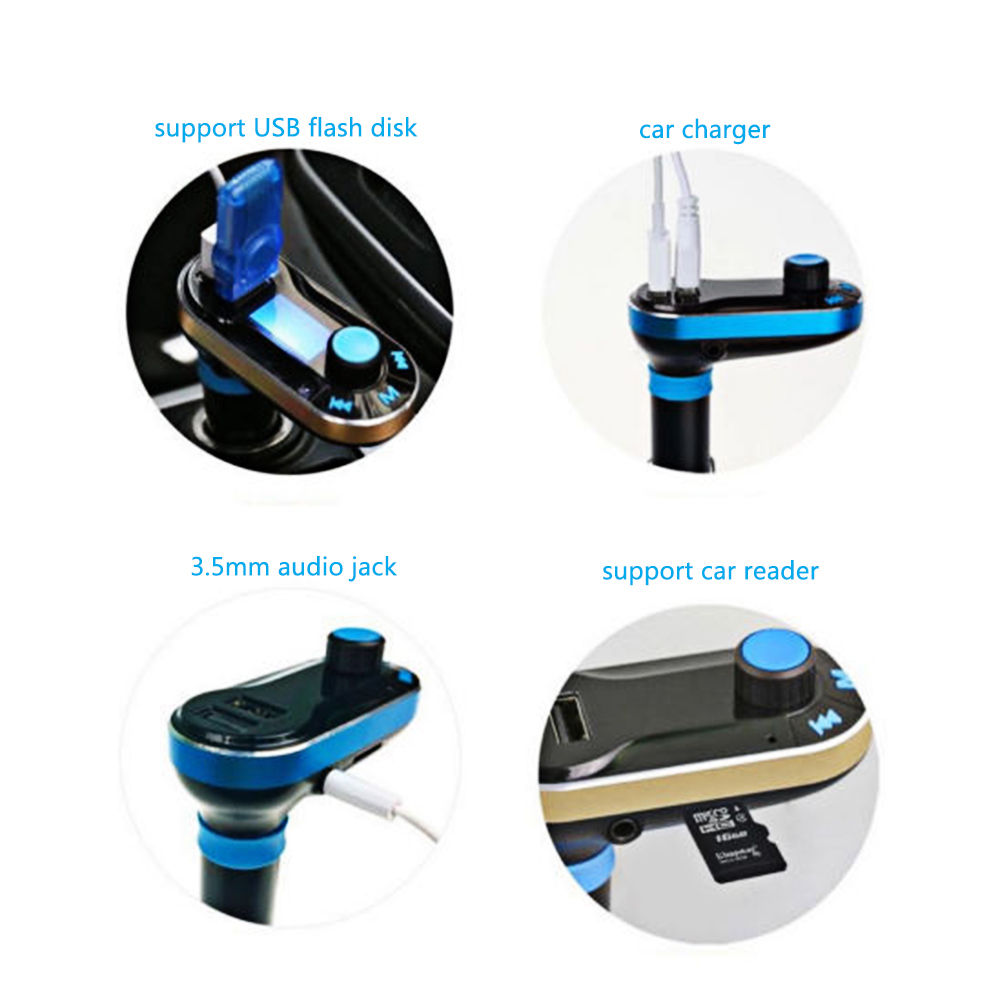 Wireless Bluetooth Car Kit MP3 Player FM Transmitter Modulator USB SD MMC LCD with Remote Control
