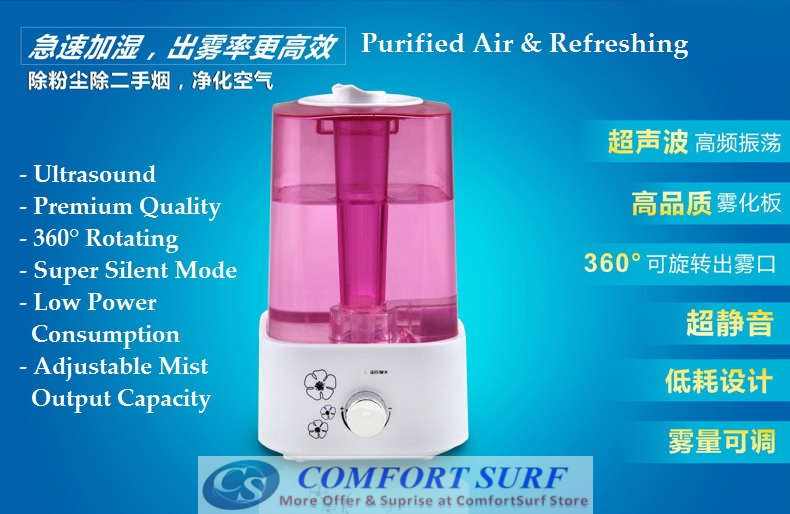 Large Capacity Silent Mode Anion Humidifier Aroma Diffuser