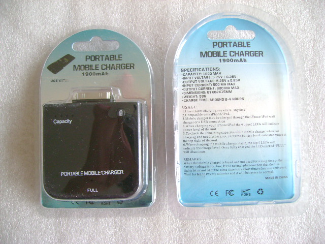 Apple iPhone Portable Mobile Charger 1900mAh