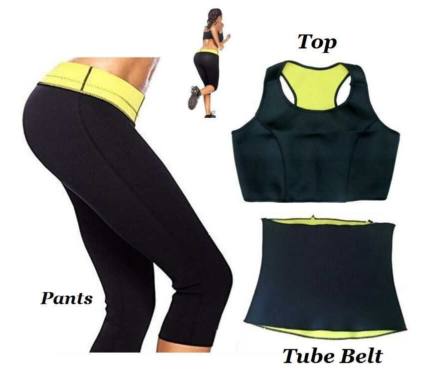 Neoprene Slimming Top Tube Pants Fitness Body Hot Shaper Sport Training slim Set ASoTV