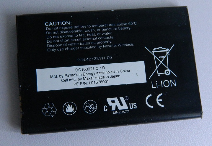 Novatel Wireless Mifi Router Rechargeable Li-ion Battery