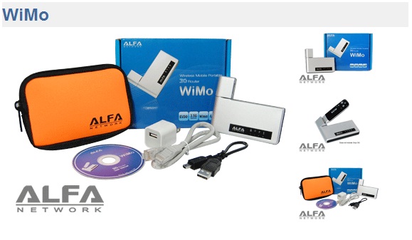 Alfa Wimo HSDPA 3G 7.2Mbps 802.11b/g Mifi Wireless Router