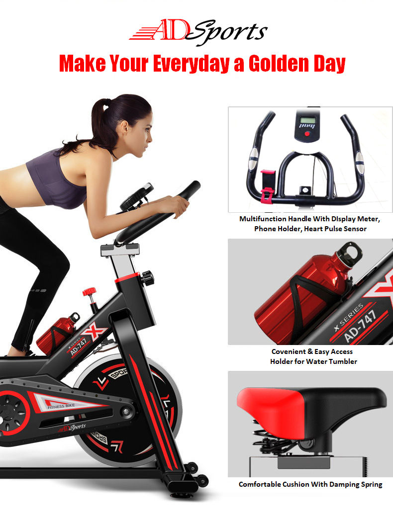 AD Sports AD-747 Luxury Top Home Gym / Fitness Quality Swing Spinning Exercise Bike / Cycling Bike Equipment