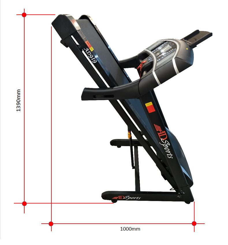 4.0HP ADSports AD919 Motorize Electric Treadmill 61CM Wide Running Platform With Auto Refueling System & 8x Rubber Absorption Damping System
