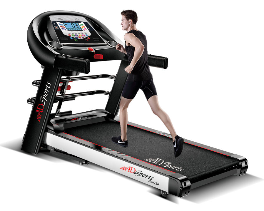 4.0HP ADSports AD928 Motorize Electric Treadmill Manual/Auto Electric Incline Decline 59CM Wide Running Platform With Auto Refueling System & 4 Ways Spring Shock Absorption Damping System
