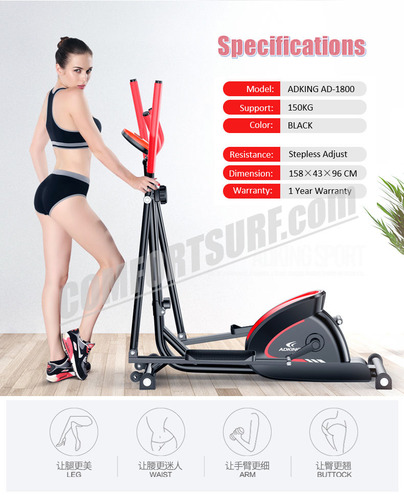 Elliptical Cross Trainer Cardio Exercise Bike Home Fitness Equipment Stepper Space Walk Body Workout