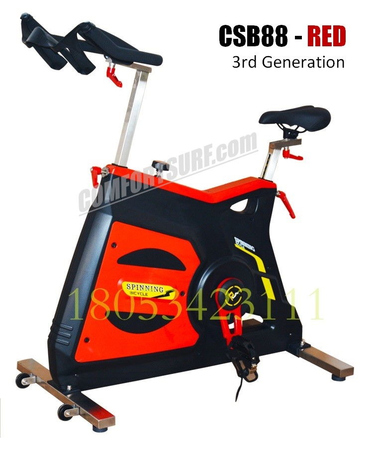 Commercial GYM Room Spinning Exercise Bike 23KG Flywheel, 68KG Stainless Steel Body Frame Multi Adjustable Stable Elegant Design Bicycle Exercise Bike