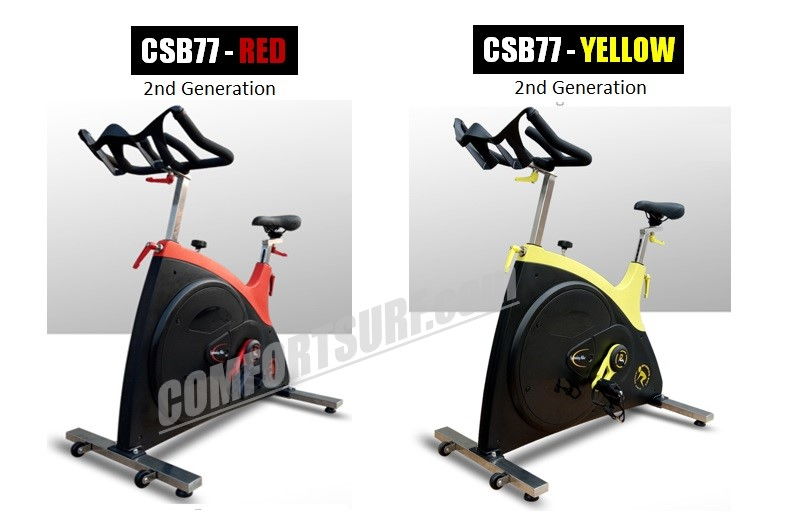 Commercial GYM Room Spinning Exercise Bike 23KG Flywheel, 68KG Stainless Steel Body Frame Multi Adjustable Stable Elegant Design Bicycle Exercise Bike
