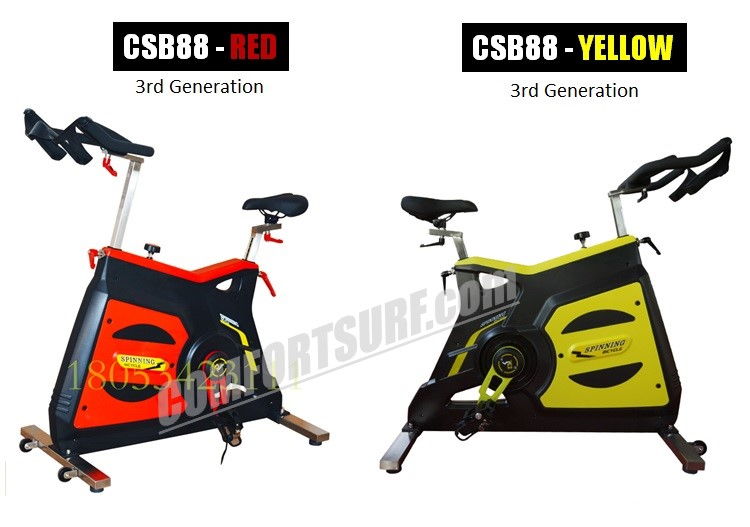 Commercial GYM Room Spinning Exercise Bike 23KG Flywheel, 68KG Stainless Steel Body Frame Multi Adjustable Stable Elegant Design Bicycle Exercise Bike