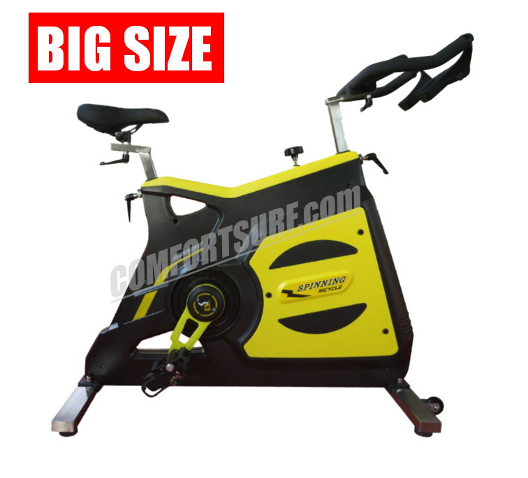 Commercial GYM Room Spinning Exercise Bike 23KG Flywheel, 68KG Stainless Steel Body Frame Multi Adjustable Stable Elegant Design Bicycle Exercise Bike