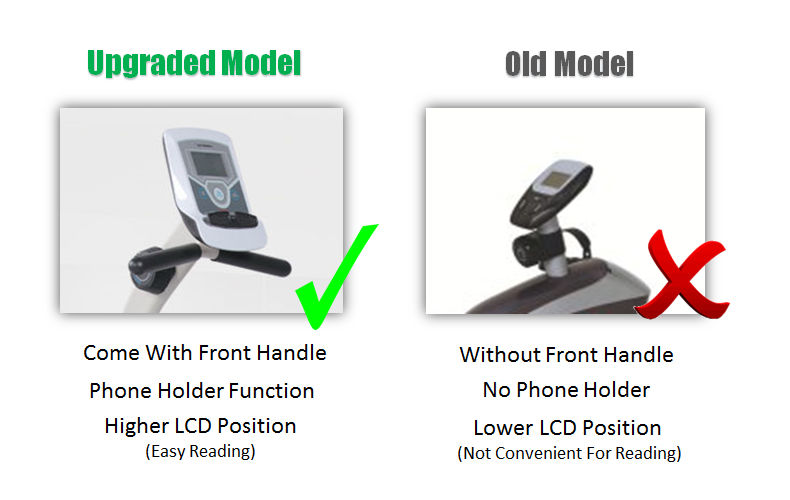 LongStyle BC66013 Recumbent Fitness Stationary Exercise Bike with Display Monitoring Heart Pluse Sensor Exercise Bicycle Cardio Workout Indoor Cycling Best For Elderly