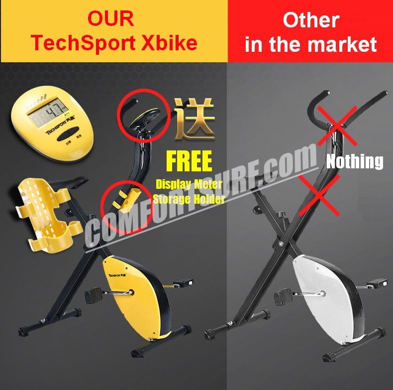 Gym Fitness TechSport X Bike Foldable Sport Equipment Belt Exercise Bicycle Cycle Bike