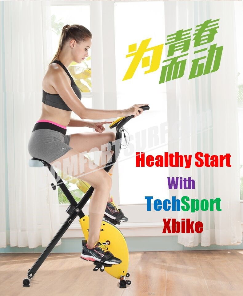 Gym Fitness TechSport X Bike Foldable Sport Equipment Belt Exercise Bicycle Cycle Bike