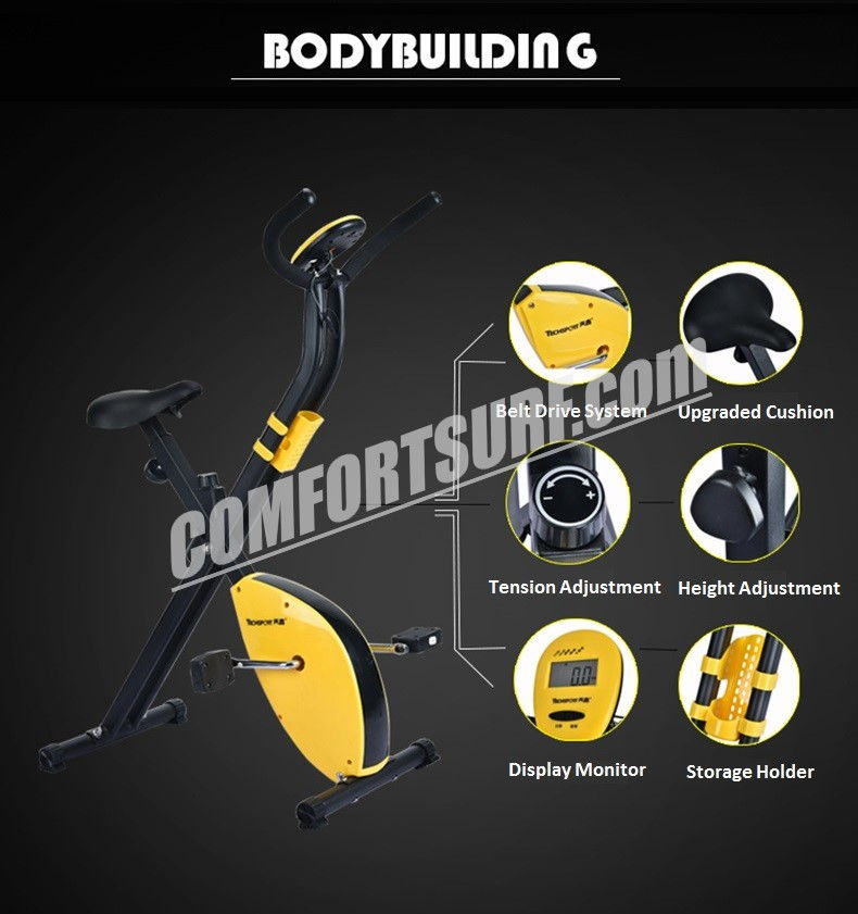 Gym Fitness TechSport X Bike Foldable Sport Equipment Belt Exercise Bicycle Cycle Bike