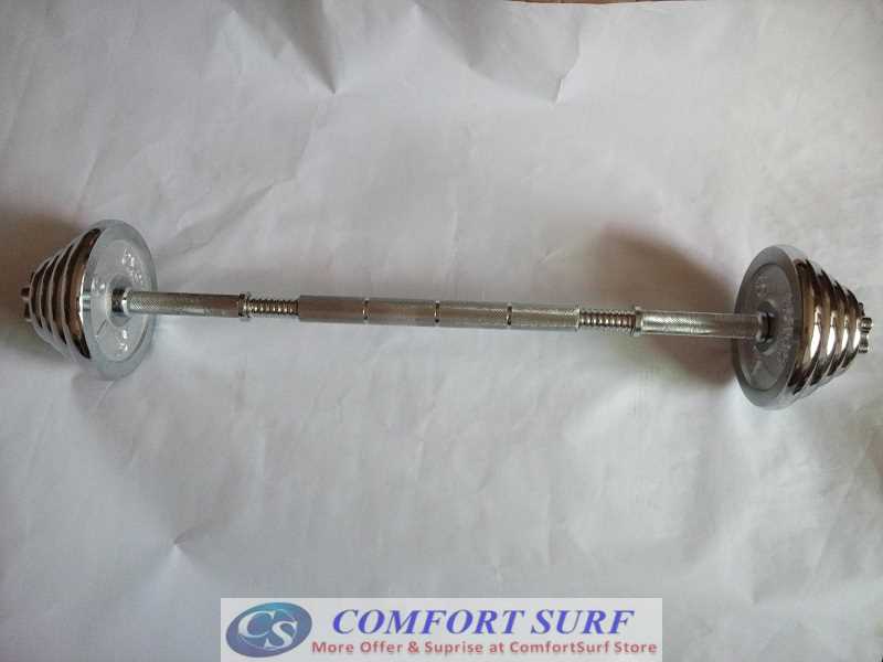 Dumbbell Extender Bar - Transform your dumbbell to Barbell - Quality Electroplating Chrome Extended Bar Mercerized Rod