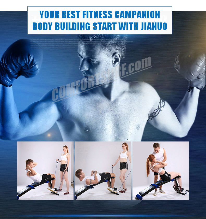 Jianuo Luxury Fitness Gym Sit Up Bench Six Pack ABS Workout Bench (10 Cushion Foam)