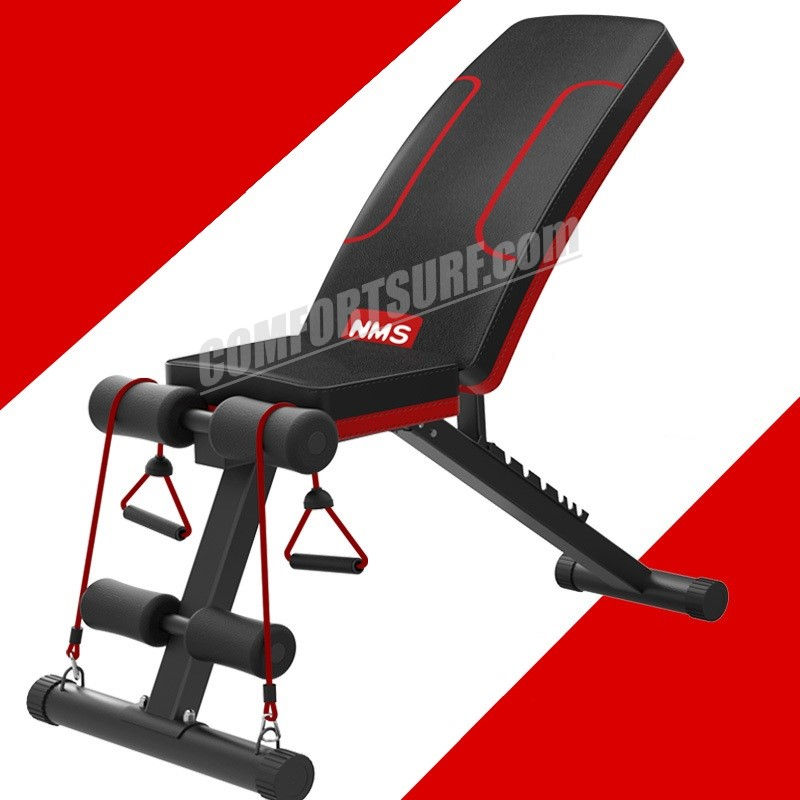 NMS Nomis Upgraded Version Gym Fitness Sit Up Dumbbell Weight Lifting 6 Pack Workout Bench Chair （FREE 3 GIFT)