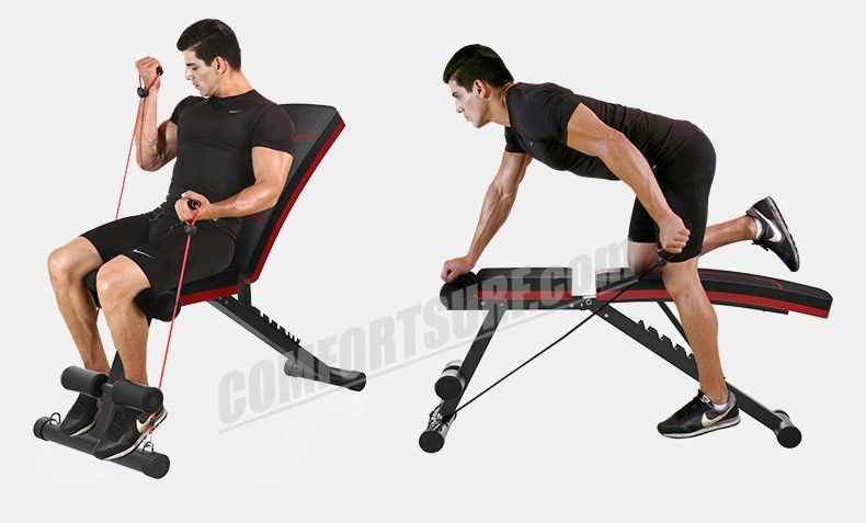 NMS Nomis Upgraded Version Gym Fitness Sit Up Dumbbell Weight Lifting 6 Pack Workout Bench Chair （FREE 3 GIFT)