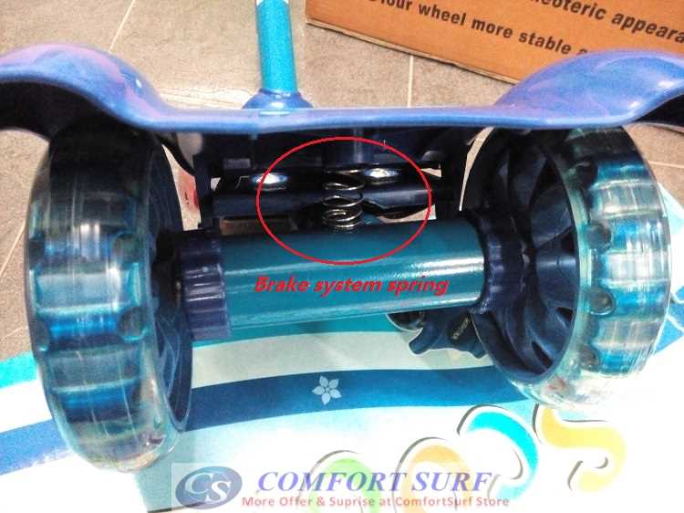 Quality 3 Wheel Micro Scooter - With Build in Music and LED Flashing Light & Basket -