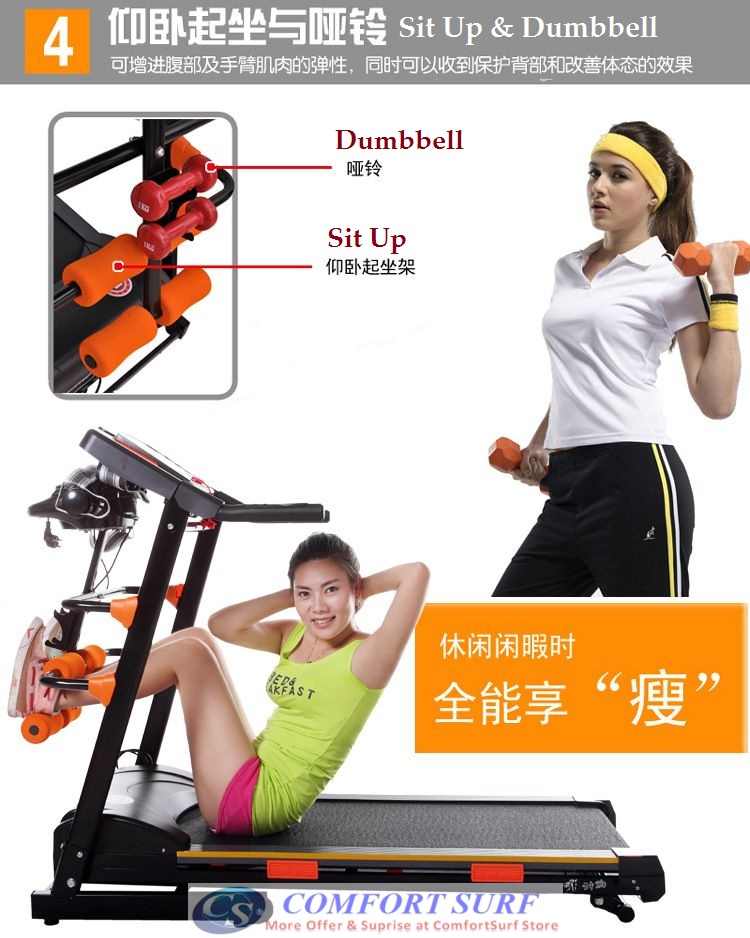 Genuine SuperHorse Multifunction Treadmill SH-358 3.5HP Home Fitness Gym Running Walking Equipment