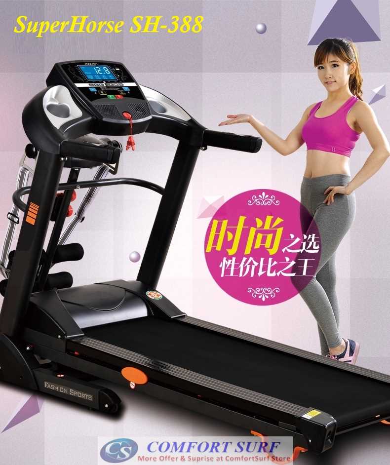 Genuine SuperHorse SH-388 Multifunction Treadmill 3.0HP With Electric Incline Decline Home Fitness Gym Running Walking Equipment