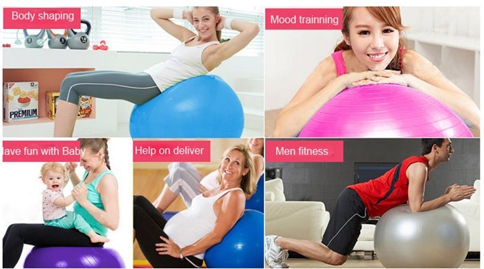 High Quality Burst Resistance Yoga Ball Gym Fitness Exercise