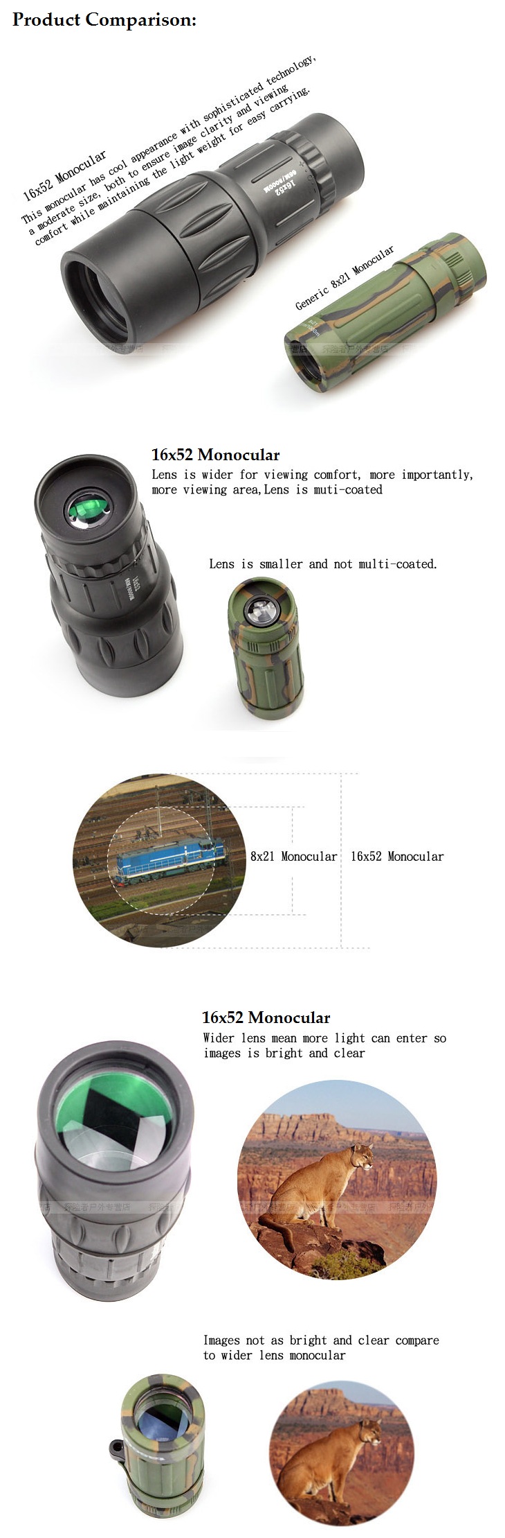 Bushnell 16 x 52 High Definition Monocular