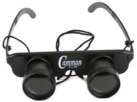 Portable 3 in 1 Binoculars EyeGlass Style 3x28 Magnification Observing Telescope