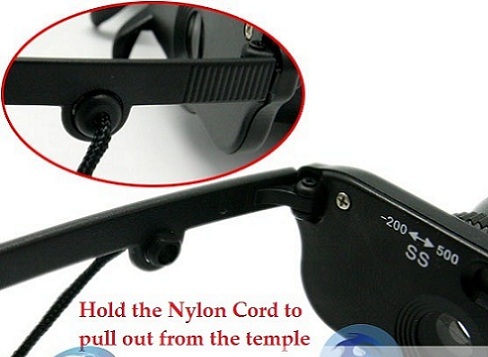 Portable 3 in 1 Binoculars EyeGlass Style 3x28 Magnification Observing Telescope