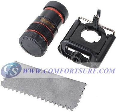 8x Zoom Detachable Optical Lens for Mobile Phone Telescope with Universal Holder