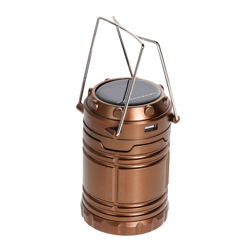 All in 1 Solar 6 LED Rechargeable Outdoor Camping Hiking Emergency Folding Lantern Tent Light Lamp