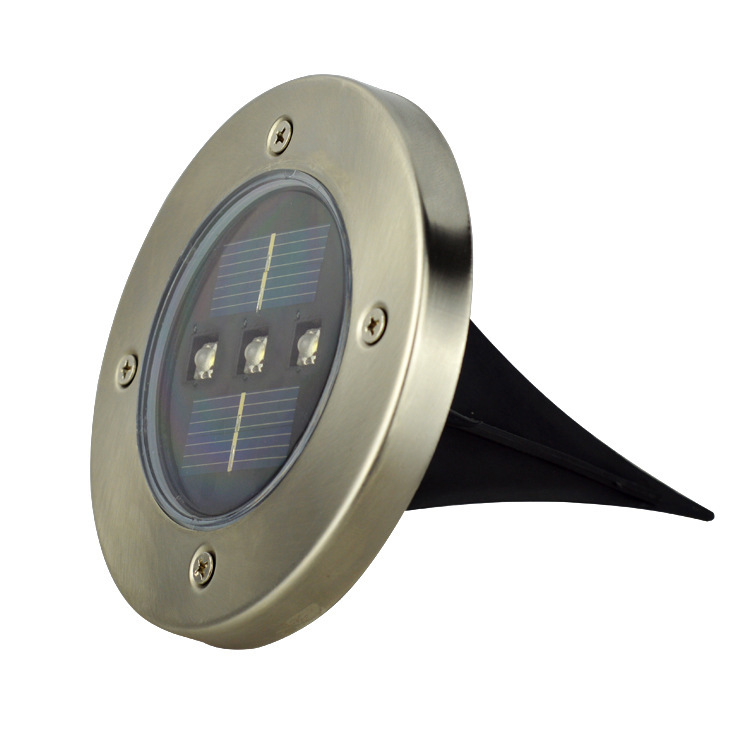 Solar Powered LED lamp Stainless Steel In Ground light Outdoor Garden Pathway Deck Marker