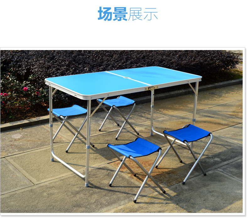 New Portable Foldable Aluminium Table Camping Outdoor Booth Picnic 120 x60cm