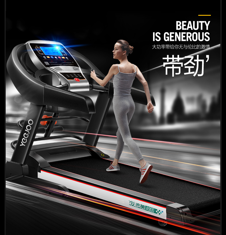 Genuine 3.0HP YeeJoo Single / Multifunction Treadmill AD-A900 Home Fitness Gym Running Walking Equipment